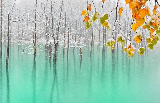 Μια μαγική λίμνη που αλλάζει χρώματα