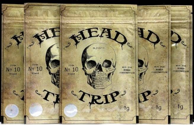 Φακελάκια του Head Trip που μπορεί να βρεθεί σε ορισμένα καπνοπωλεία
