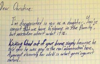 Το γράμμα ενός παππού στη κόρη του, που έδιωξε τον γιό της επειδή ήταν gay