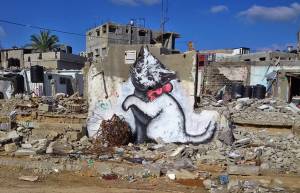 Ο Banksy στη Γάζα: Γκράφιτι στα χαλάσματα (video)