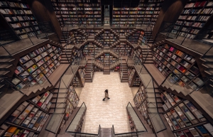 Ένα σχεδόν εξωπραγματικό βιβλιοπωλείο με έμπνευση από τον Έσερ